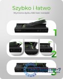 Stacja dokująca IB-180MC-C31 M.2 NVMe&SATA Docking, USB 3.2 (Gen2) Type-C, Aluminium