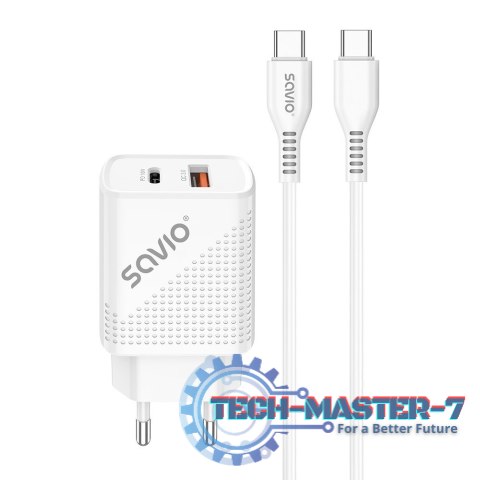 Ładowarka sieciowa USB Quick Charge Power Delivery 3.0 18W +1m kabel USB typ C, LA-05 C