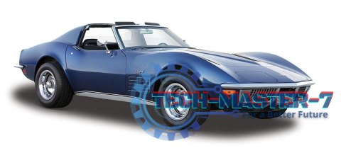 Model kompozytowy Chevrolet Corvette 1970 1/24 niebieski