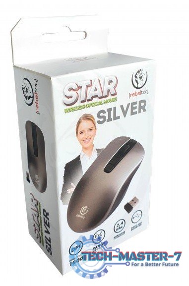 Mysz bezprzewodowa Rebeltec STAR silver 800/1000/1600 DPI Mysz bezprzewodowa Rebeltec STAR silver 800/1000/1600 DPI