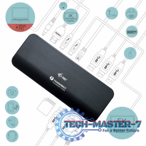 Stacja dokującaThunderbolt 3/USB-C Dual 4K Docking Station + USB-C to DisplayPort Cable (1,5m) + Power Delivery 60W Stacja dokującaThunderbolt 3/USB-C Dual 4K Docking Station + USB-C to DisplayPort Cable (1,5m) + Power Delivery 60W
