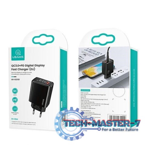 Ładowarka sieciowa T40 20W USB/USB-C PD 3.0 Ładowarka sieciowa T40 20W USB/USB-C PD 3.0