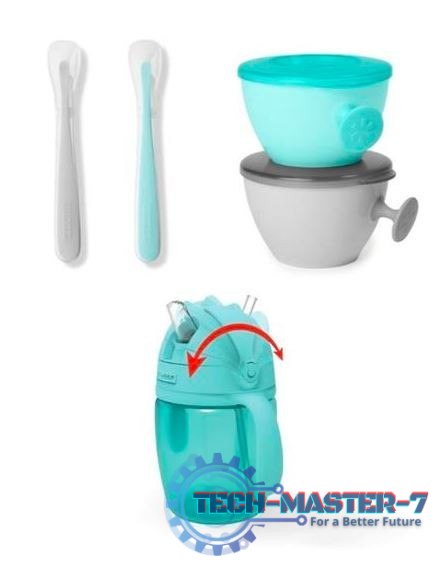 Zestaw jedzeniowy Easy-Feed Teal/Grey Zestaw jedzeniowy Easy-Feed Teal/Grey