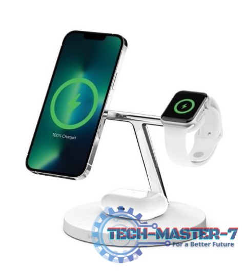 Bezprzewodowa podstawka ładująca BOOST CHARGE PRO 3w1 MagSafe biała