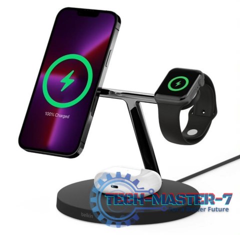 Bezprzewodowa podstawka ładująca BOOST CHARGE PRO 3w1 MagSafe czarna Bezprzewodowa podstawka ładująca BOOST CHARGE PRO 3w1 MagSafe czarna