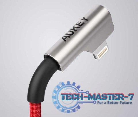 CB-AL01 Red OEM nylonowy kabel USB - Lightning | 2m | wtyki 90 stopni | certyfikat MFi CB-AL01 Red OEM nylonowy kabel USB - Lightning | 2m | wtyki 90 stopni | certyfikat MFi