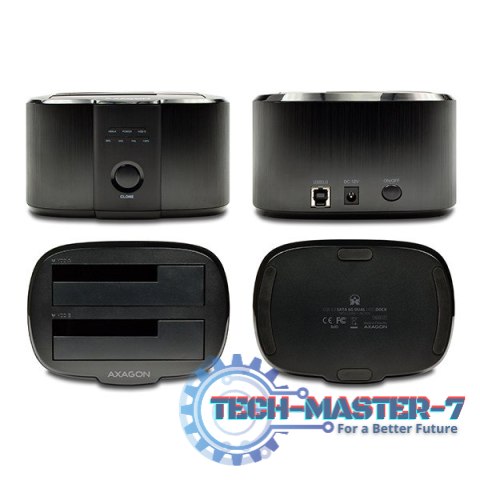 ADSA-ST Stacja dokująca, USB 3.2 Gen 1 - 2x SATA 6G 2.5"/3.5" SSD/HDD CLONE DUAL ADSA-ST Stacja dokująca, USB 3.2 Gen 1 - 2x SATA 6G 2.5"/3.5" SSD/HDD CLONE DUAL