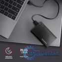 EE25-A6M Bezśrubowa aluminiowa obudowa zewnętrzna USB 3.2 Gen 1 - SATA 6G dla 2.5" SSD/HDD