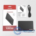 EE25-SLC Obudowa zewnętrzna plastikowa, bezśrubowa, USB-C 3.2 GEN 1 SATA 6G 2.5", czarna