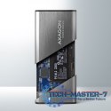 EEM2-SG2 Obudowa zewnętrzna aluminiowa bezśrubowa USB-C 3.2 Gen 2 M.2 NVMe & SATA SSD + USB-A - USB-C redukcja