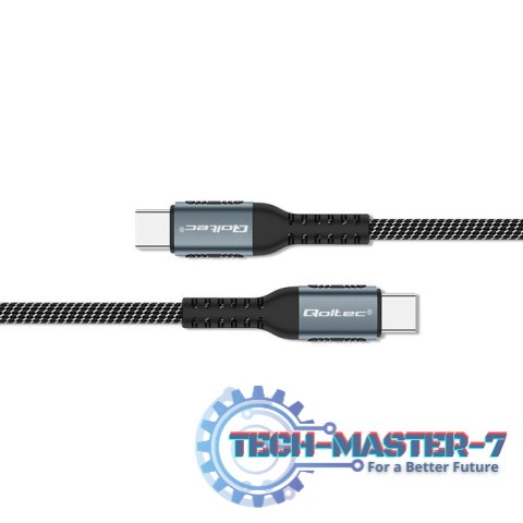 Kabel USB 2.0 typ C | USB 2.0 typ C 100W | QC 3.0| PD | 1.5m | Czarny Kabel USB 2.0 typ C | USB 2.0 typ C 100W | QC 3.0| PD | 1.5m | Czarny