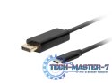 Kabel USB-C (M)->Displayport 3M 4K 60HZ czarny