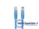 Patchcord kat.6 UTP 0.25M 10-pack fluke passed niebieski