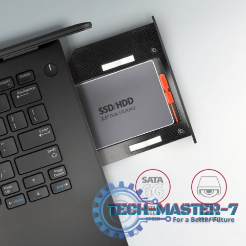 RSS-CD09 Ramka na 2,5" SSD-HDD do gniazda DVD, 9.5mm LED aluminium RSS-CD09 Ramka na 2,5" SSD-HDD do gniazda DVD, 9.5mm LED aluminium