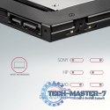 RSS-CD09 Ramka na 2,5" SSD-HDD do gniazda DVD, 9.5mm LED aluminium