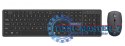 Zestaw bezprzewodowy klawiatura + mysz MAXIM 2,4GHz, zasięg 10m nano odbiornik USB 104 klawisze QWERTY