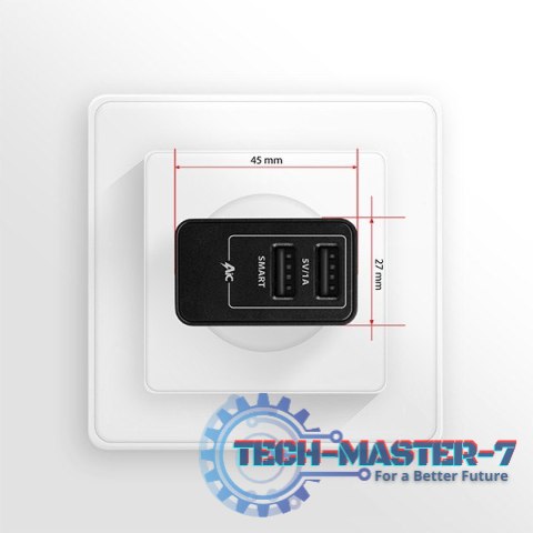 ACU-DS16 Ładowarka sieciowa, SMART 16W, 2x port USB-A, 5V/2.2A + 5V/1A ACU-DS16 Ładowarka sieciowa, SMART 16W, 2x port USB-A, 5V/2.2A + 5V/1A