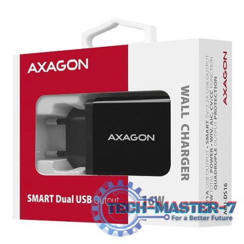 ACU-DS16 Ładowarka sieciowa, SMART 16W, 2x port USB-A, 5V/2.2A + 5V/1A ACU-DS16 Ładowarka sieciowa, SMART 16W, 2x port USB-A, 5V/2.2A + 5V/1A