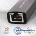 ADE-TR Karta sieciowa Gigabit Ethernet adapter, USB-A 3.2 Gen 1, instalacja automatyczna, metalowy, tytanowa szarość