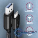BUCM3-AM20AB Kabel USB-C - USB-A 3.2 Gen 1, 2m, 3A, ALU, oplot, czarny