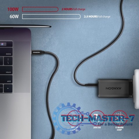 BUCM32-CM20AB Kabel USB-C - USB-C 3.2 Gen 2, 2m, PD 100W, 5A, 4K HD, ALU, oplot, czarny BUCM32-CM20AB Kabel USB-C - USB-C 3.2 Gen 2, 2m, PD 100W, 5A, 4K HD, ALU, oplot, czarny