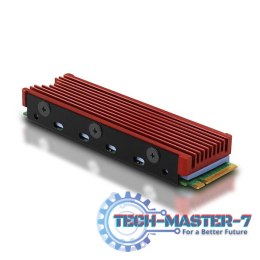 CLR-M2 Chłodnica do dysku aluminiowa pasywna M.2 2280 SSD, silikonowe podkładki termiczne, wysokość 12mm