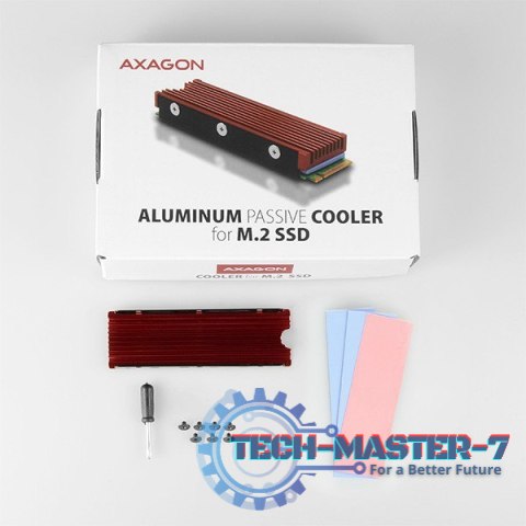 CLR-M2 Chłodnica do dysku aluminiowa pasywna M.2 2280 SSD, silikonowe podkładki termiczne, wysokość 12mm CLR-M2 Chłodnica do dysku aluminiowa pasywna M.2 2280 SSD, silikonowe podkładki termiczne, wysokość 12mm
