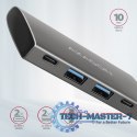 HMC-4G2 Hub USB Gen2 10Gbps, 2x USB-A + 2x USB-C, 13cm USB-C kabel