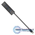 HUE-S2B Hub 4-portowy USB 3.2 Gen 1 charging hub, 30cm kabel, microUSB dodatkowe zasilanie