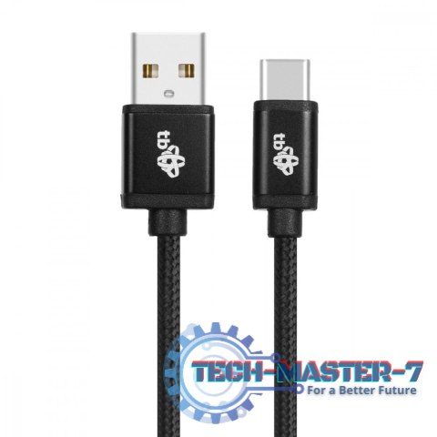 Kabel USB-USB C 1.5m czarny sznurek premium Kabel USB-USB C 1.5m czarny sznurek premium