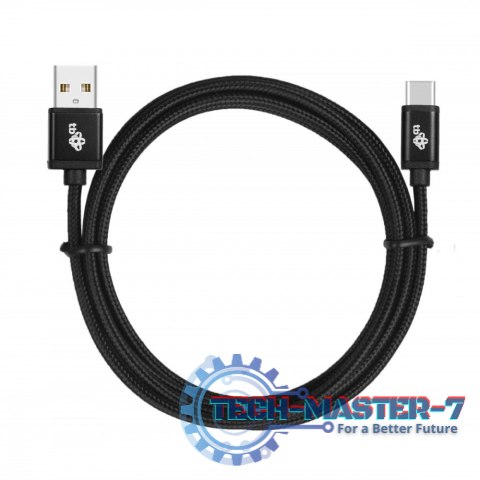 Kabel USB-USB C 1.5m czarny sznurek premium Kabel USB-USB C 1.5m czarny sznurek premium