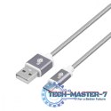 Kabel USB-USB C 1.5m szary sznurek premium