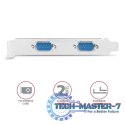 PCEA-S2N Kontroler PCIe 2x port szeregowy RS232 250 Kbps, w zestawie SP & LP
