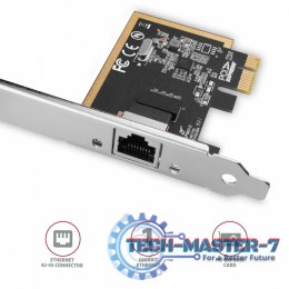 PCEE-GRF Karta sieciowa PCIe 1x Gigabit Ethernet port RJ-45 Realtek SP & LP