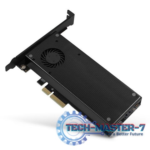 PCEM2-DC Adapter wewnętrzny PCIe x4, 1x M.2 NVMe M-key + 1x SATA B-key slot, chłodnica, SP & LP + radiator PCEM2-DC Adapter wewnętrzny PCIe x4, 1x M.2 NVMe M-key + 1x SATA B-key slot, chłodnica, SP & LP + radiator