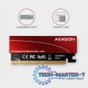 PCEM2-S Adapter wewnętrzny PCIe x16, 1x M.2 NVMe M-key slot aluminiowa osłona