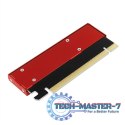 PCEM2-S Adapter wewnętrzny PCIe x16, 1x M.2 NVMe M-key slot aluminiowa osłona
