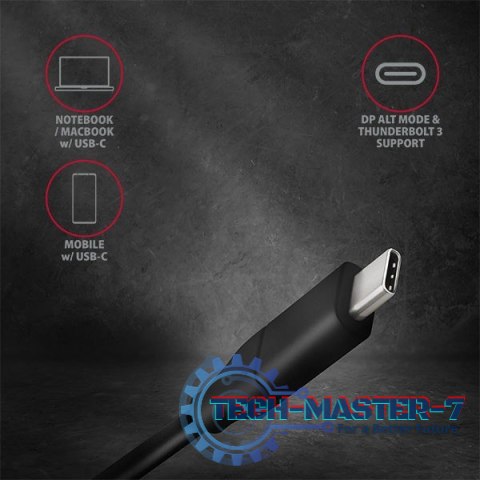 RVC-DPC Konwerter/kabel USB-C -> DisplayPort 1,8m, 4K/60HZ RVC-DPC Konwerter/kabel USB-C -> DisplayPort 1,8m, 4K/60HZ