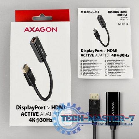 RVD-HI14N Adapter aktywny Displayport -> HDMI 1,4, 4K/30HZ RVD-HI14N Adapter aktywny Displayport -> HDMI 1,4, 4K/30HZ