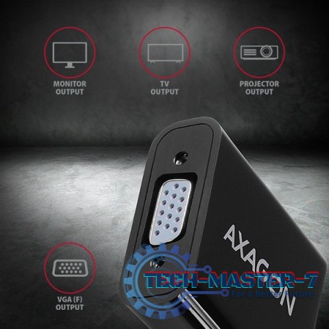 RVH-VGAN Adapter aktywny HDMI -> VGA FullHD, wyjście audio, micro USB złącze zasilania RVH-VGAN Adapter aktywny HDMI -> VGA FullHD, wyjście audio, micro USB złącze zasilania