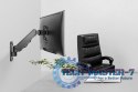 Uchwyt ścienny pojedynczy, 1xLCD, max. 32", max. obciążenie 8kg, ze sprężyną gazową, obrotowy
