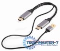 Adapter HDMI do DP 4K M 60Hz USB-A powered