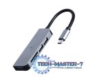 Hub 3-portowy USB-C, USB 2.0x2, USB 3.0, czytnik kart