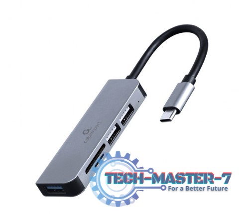 Hub 3-portowy USB-C, USB 2.0x2, USB 3.0, czytnik kart