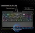 Klawiatura przewodowa K70 RGB Pro Black PBT Keycaps