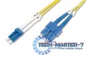 Patch cord światłowodowy FO LC/SC, duplex, SM 9/125, OS2, LSOH, 1m, żółty