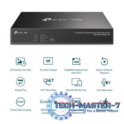 Rejestrator VIGI NVR1004H-4P 4 kanały Rejestrator VIGI NVR1004H-4P 4 kanały