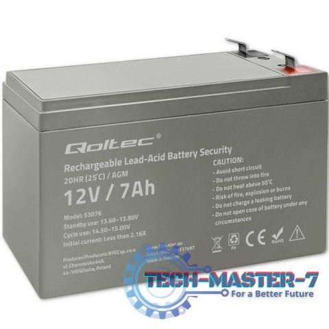 Akumulator AGM | 12V | 7Ah | max. 105A | Security