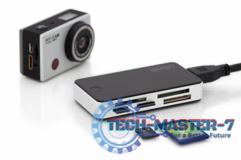 Czytnik kart 5-portowy USB 3.0 SuperSpeed, All-in-one, Czarno-srebrny Czytnik kart 5-portowy USB 3.0 SuperSpeed, All-in-one, Czarno-srebrny