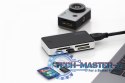 Czytnik kart 5-portowy USB 3.0 SuperSpeed, All-in-one, Czarno-srebrny